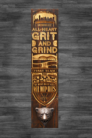 Memphis Grizzlies wall-mounted laser engraved bottle opener