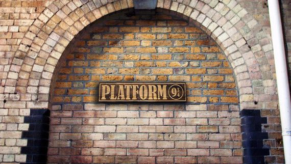Harry Potter Platform 9 3/4 Wooden Sign