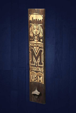 Memphis Tigers wall art with built in bottle opener